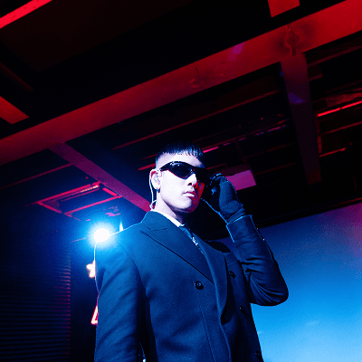 Rear view of black car