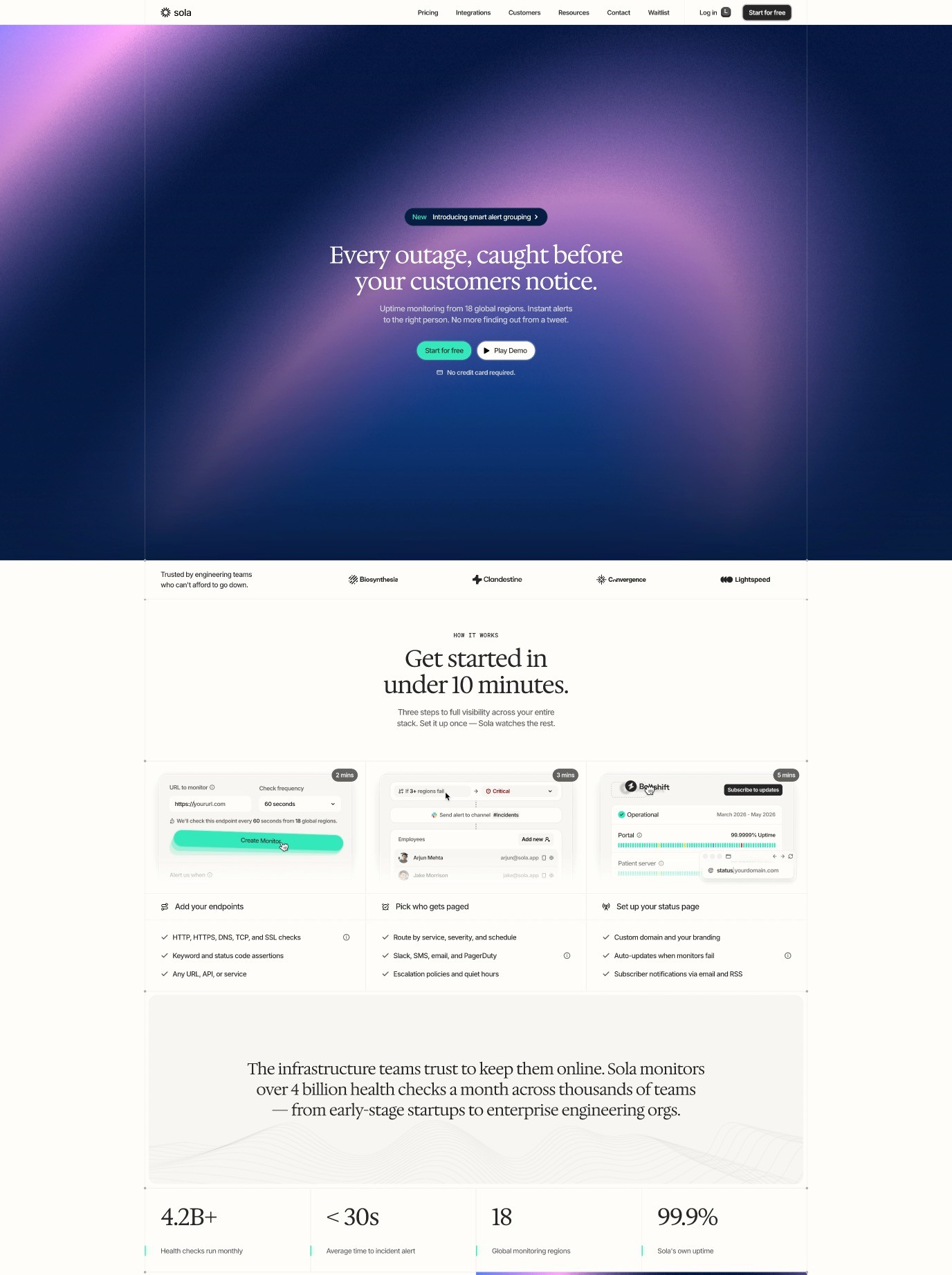Sola Framer SaaS Template Home Preview