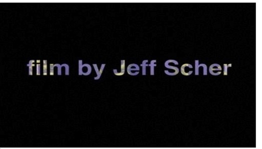 A green and violet pattern text that says: film by Jeff Scher.