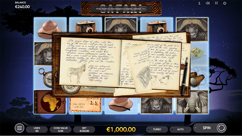 Safari - symboles officiels Endorphina