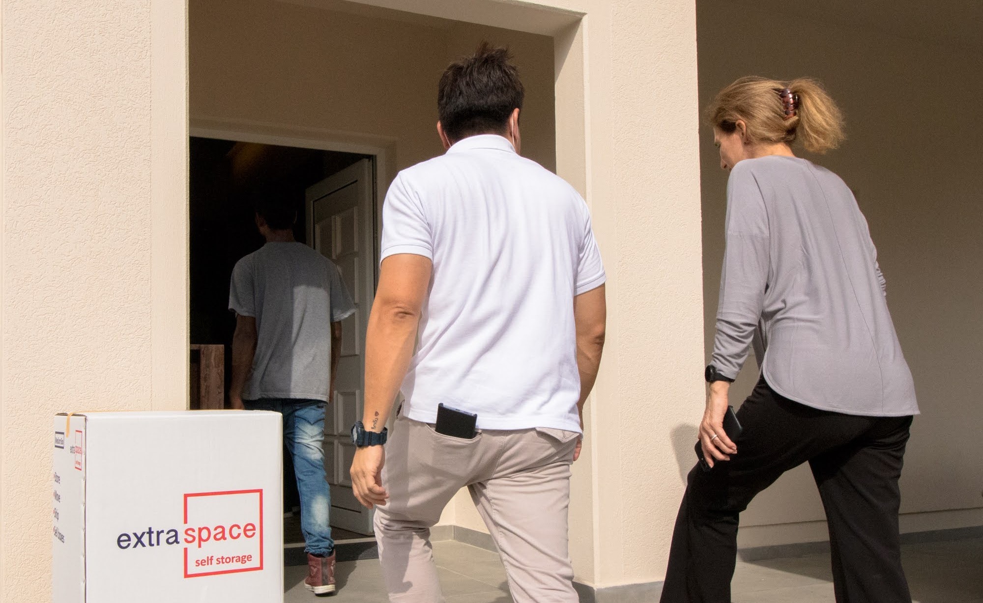 Client visiting a commercial storage facility