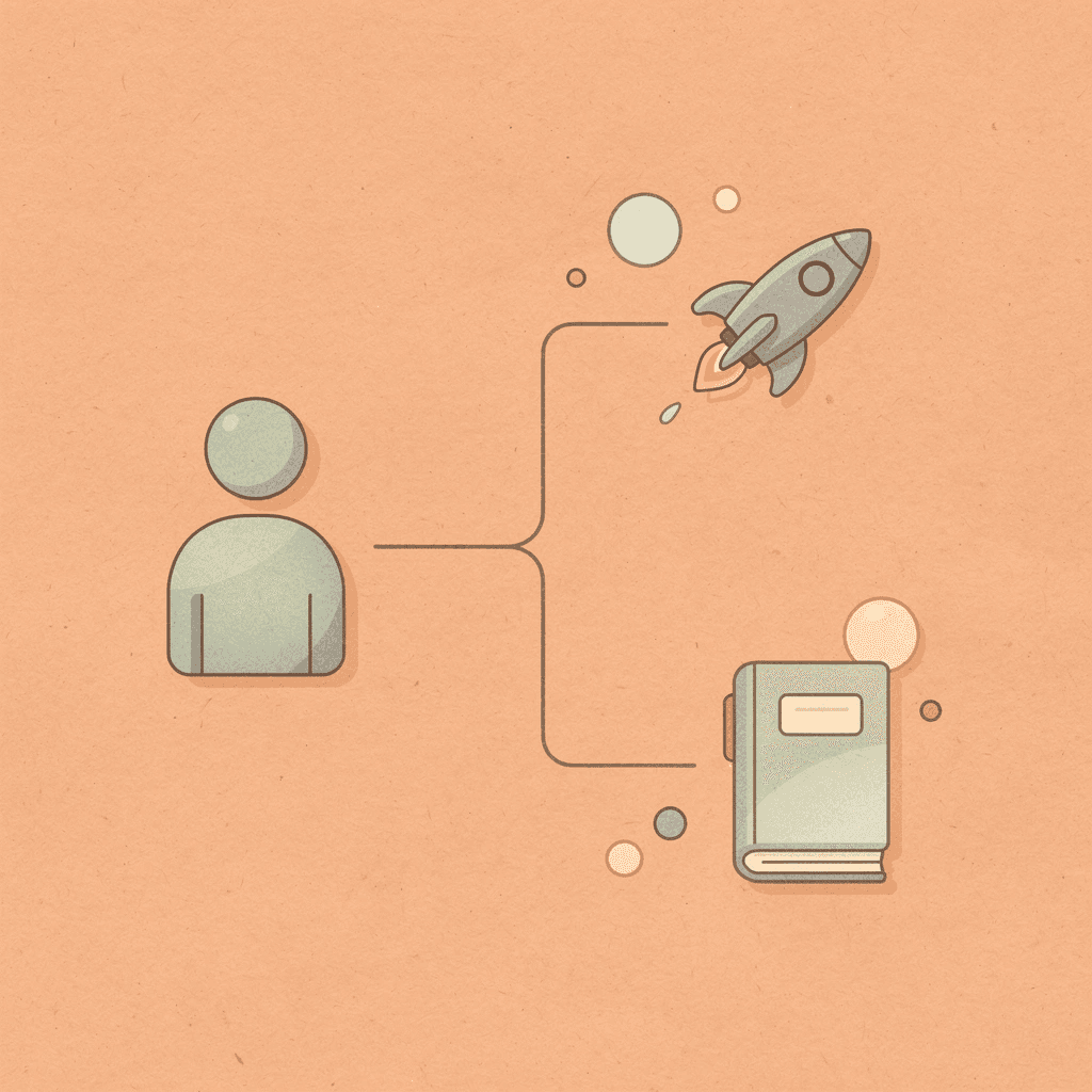 Icon showing SEO agencies splitting into two distinct groups