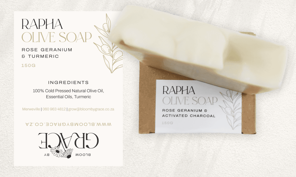 A soap photo with the label design.