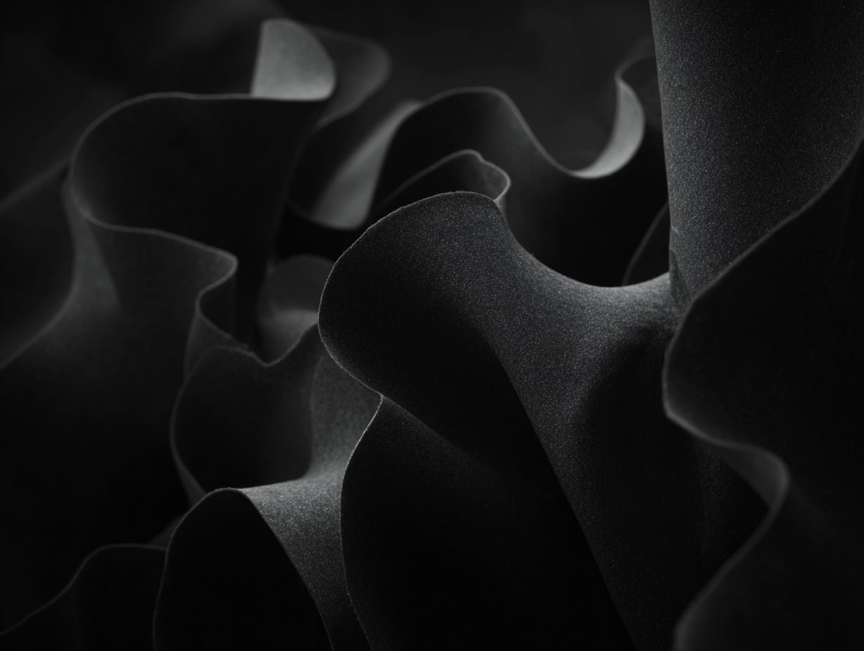 Tactile material study with soft, sculptural textures and experimental surfaces.