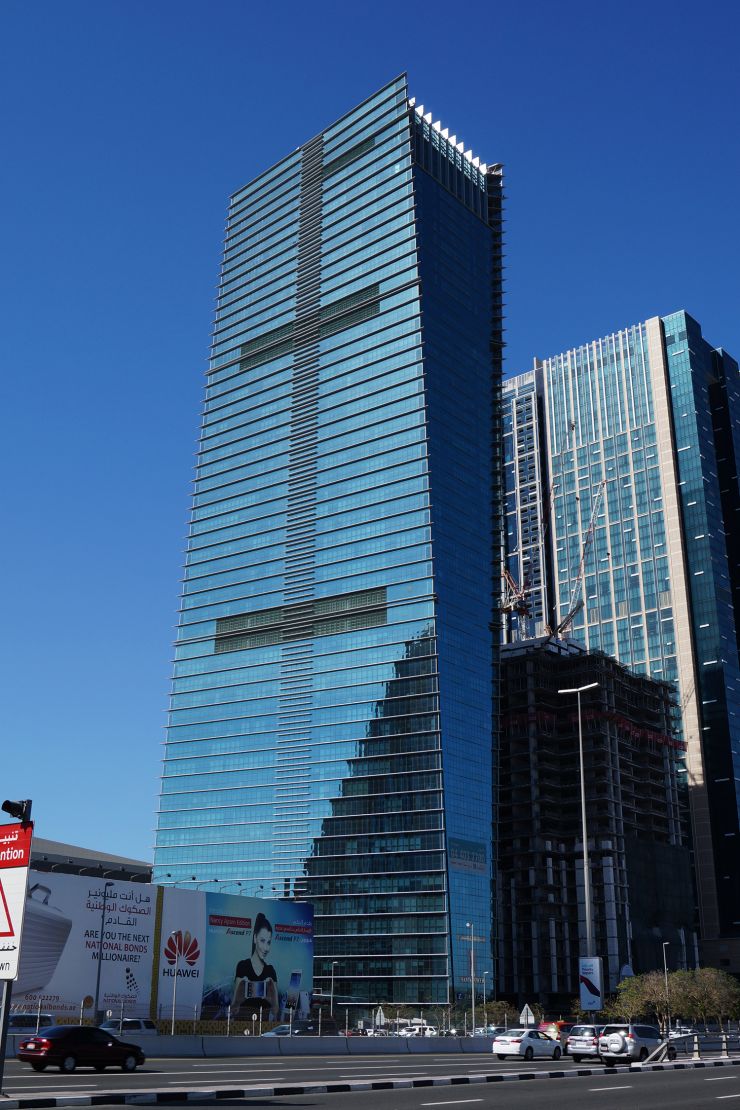 Sama Tower exterior view showcasing premium residential property listings available through our agency.