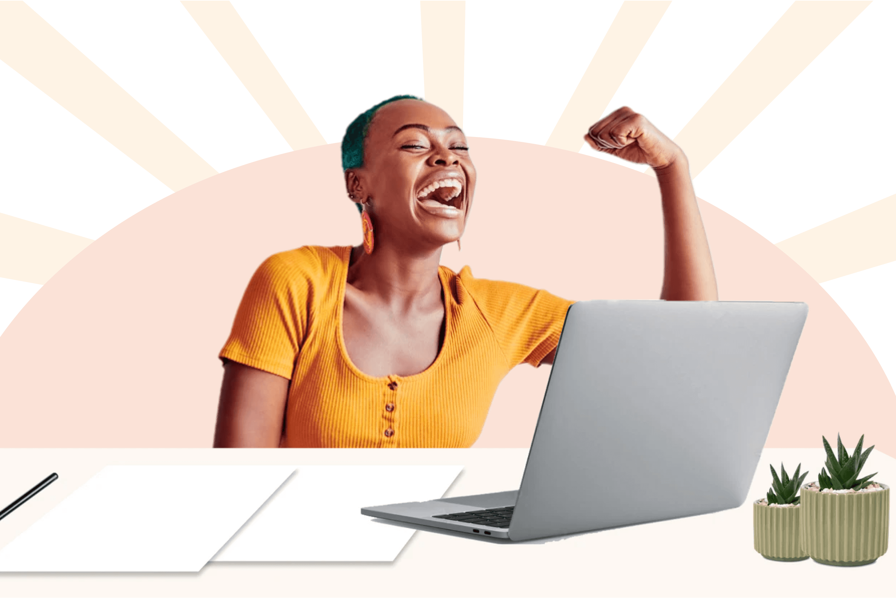 An image of a black woman who is smiling and feeling empowered from the RenewedMinds self development program