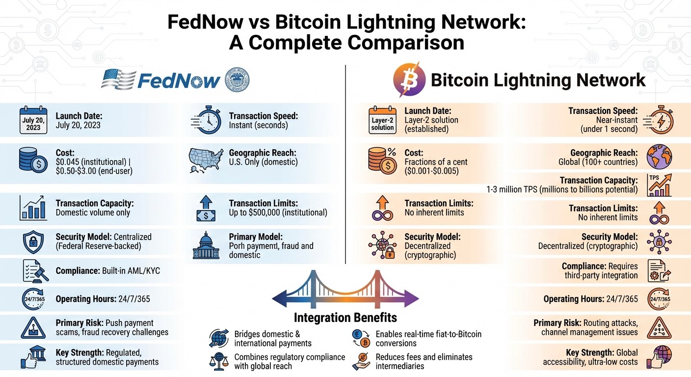 FedNow vs Bitcoin Lightning Network: Complete Payment System Comparison
