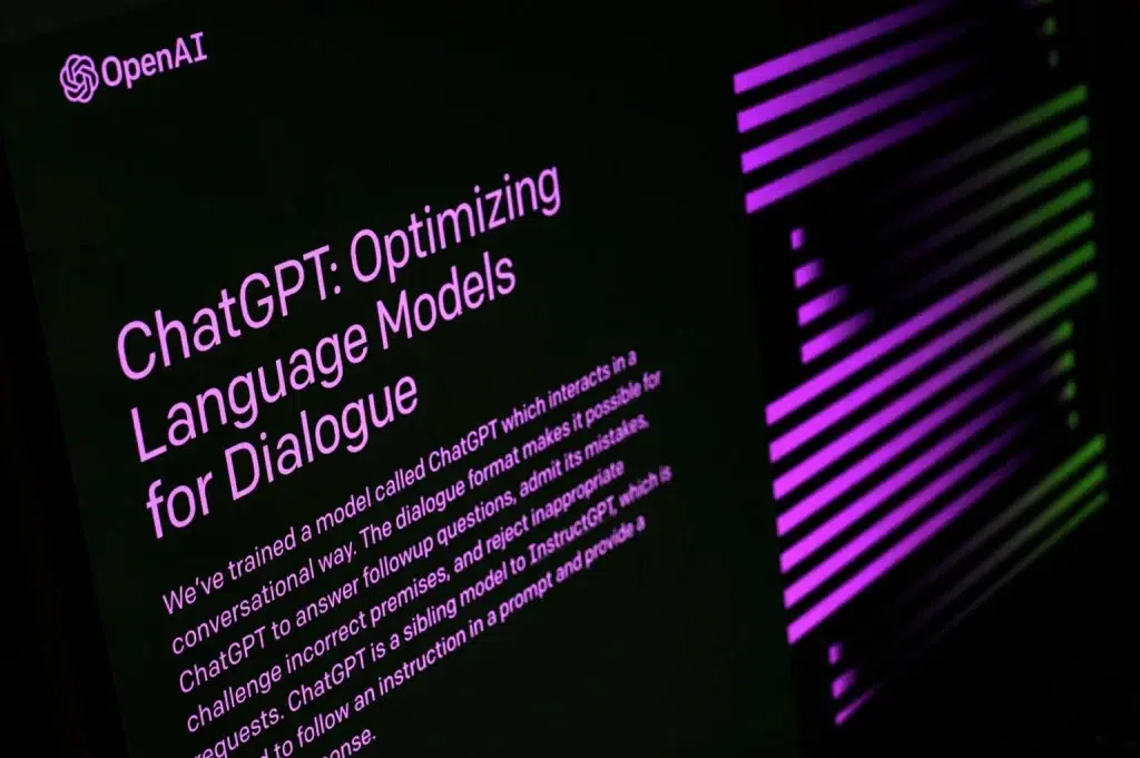 OpenAI-Webseite mit der Ankündigung ChatGPT: Optimizing Language Models for Dialogue