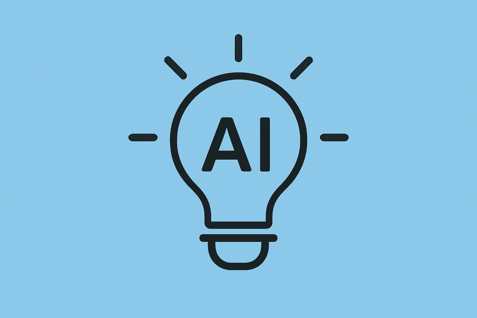Light bulb icon labeled "AI" representing artificial intelligence-powered prompt enhancement for generating optimized image instructions.