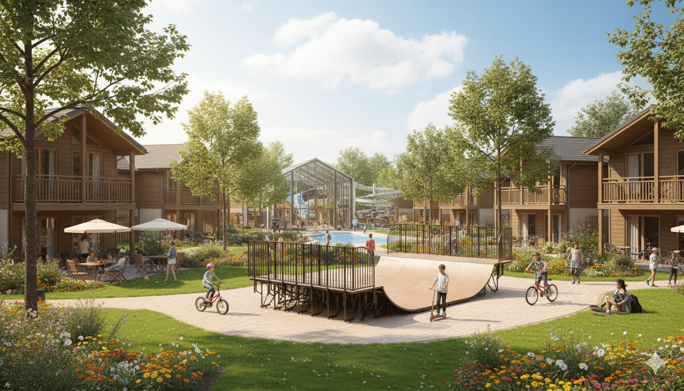 image showing nanuskate ramp in a holiday park leisure setting