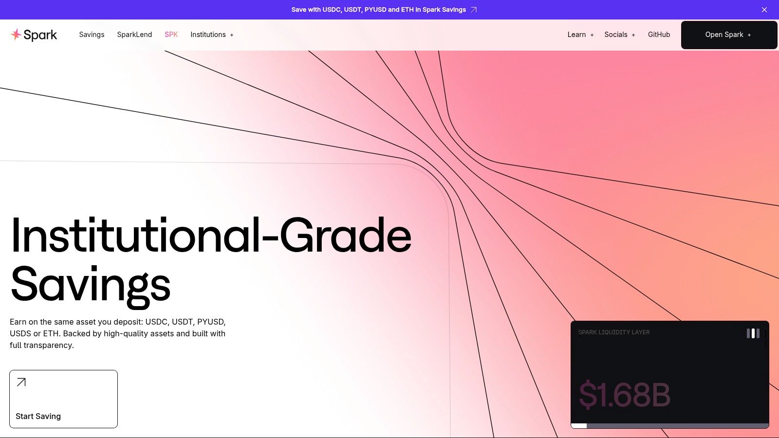 MakerDAO DSR via sDAI (Spark Protocol front-end)