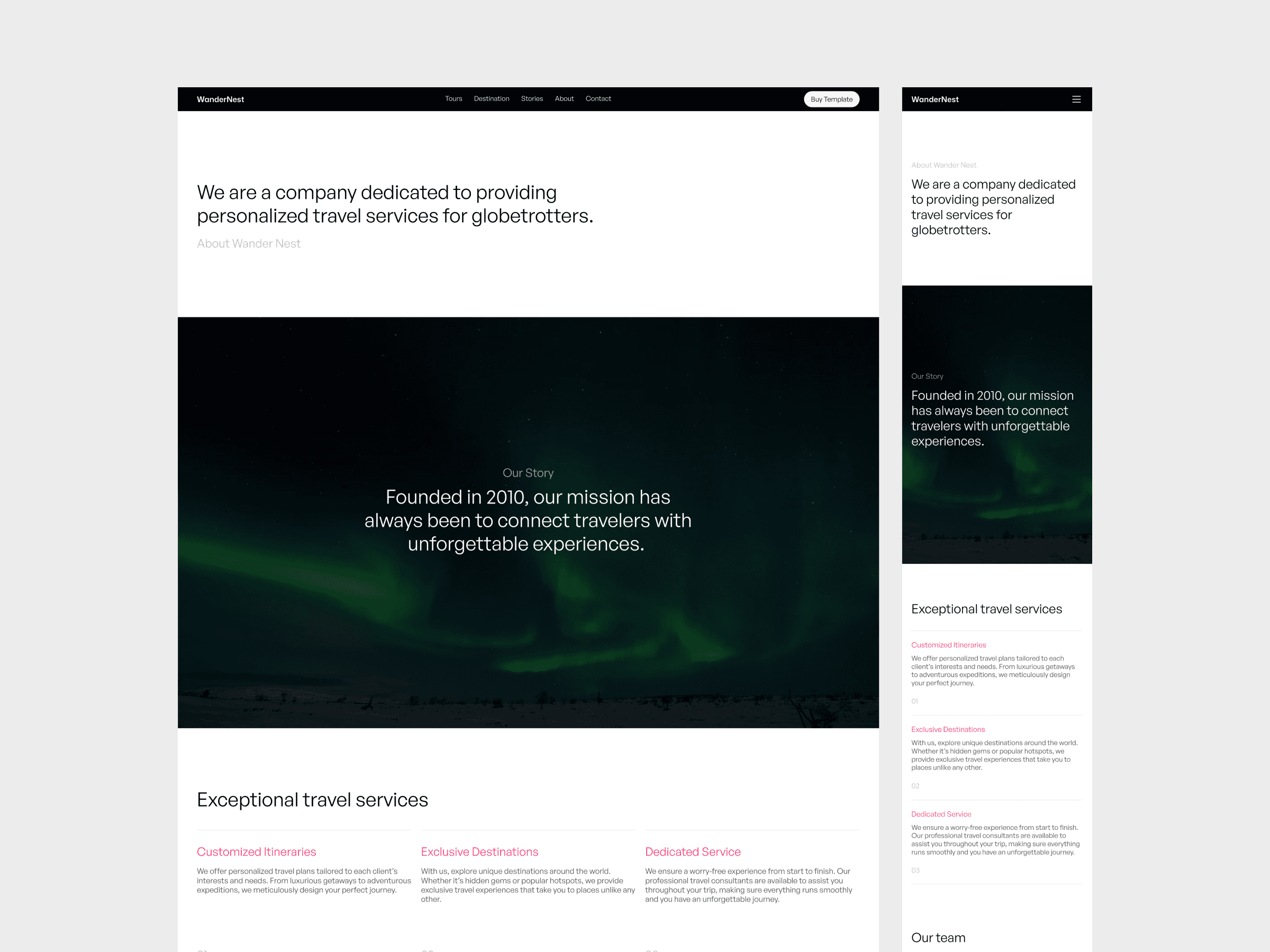 Travel Agency Website Framer Template
