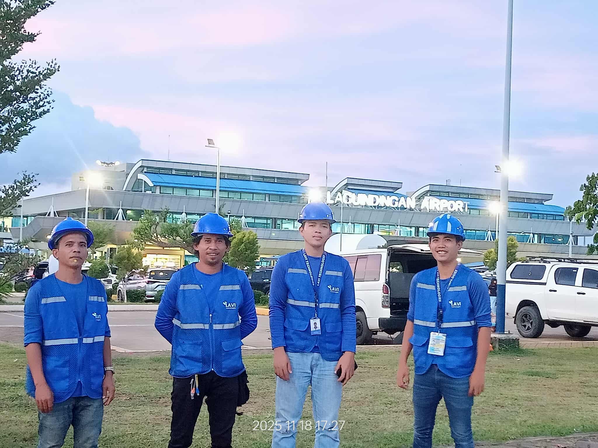LAVI technologies technician team successful installation at Laguindingan Airport