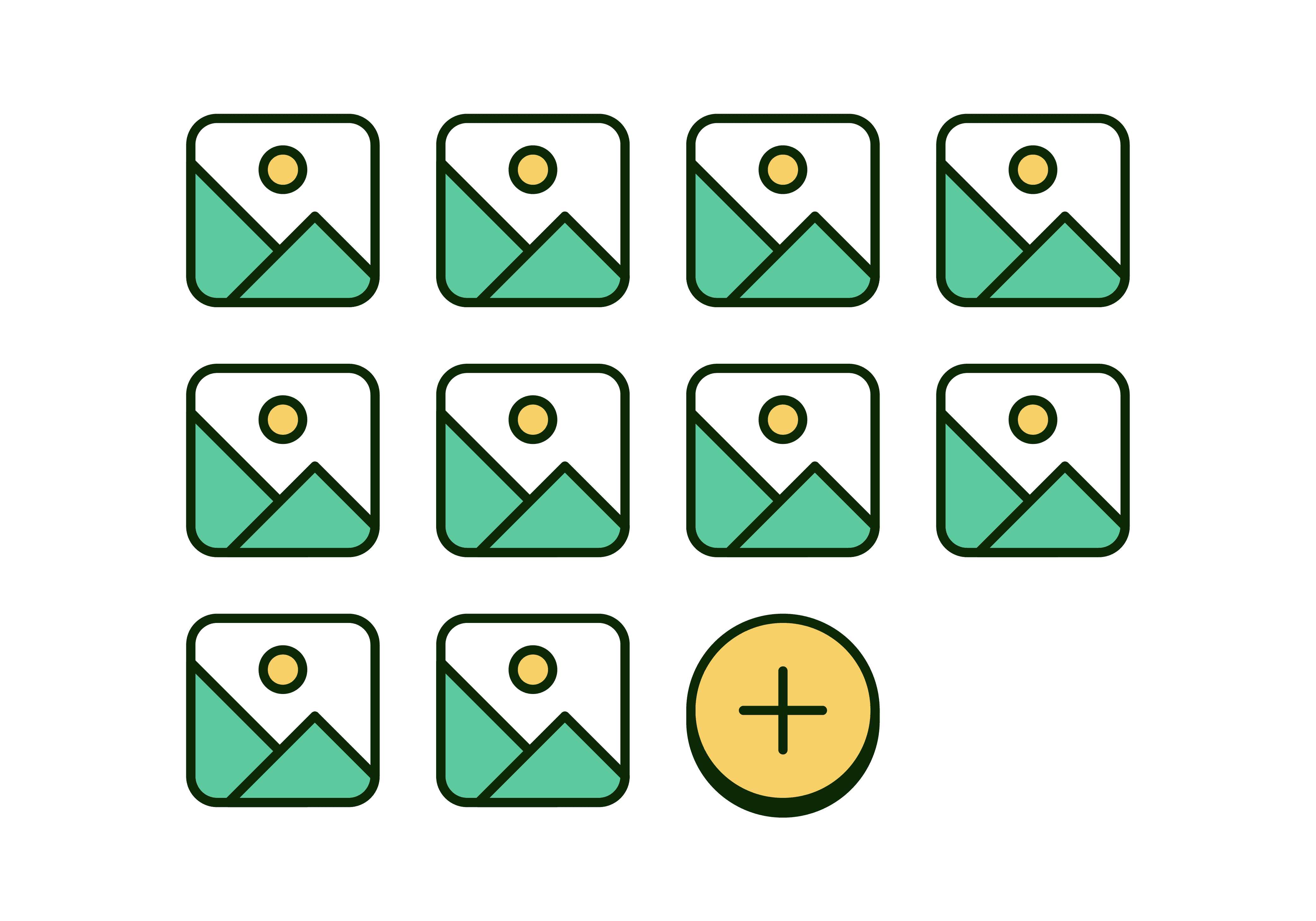 Illustration of photo grid