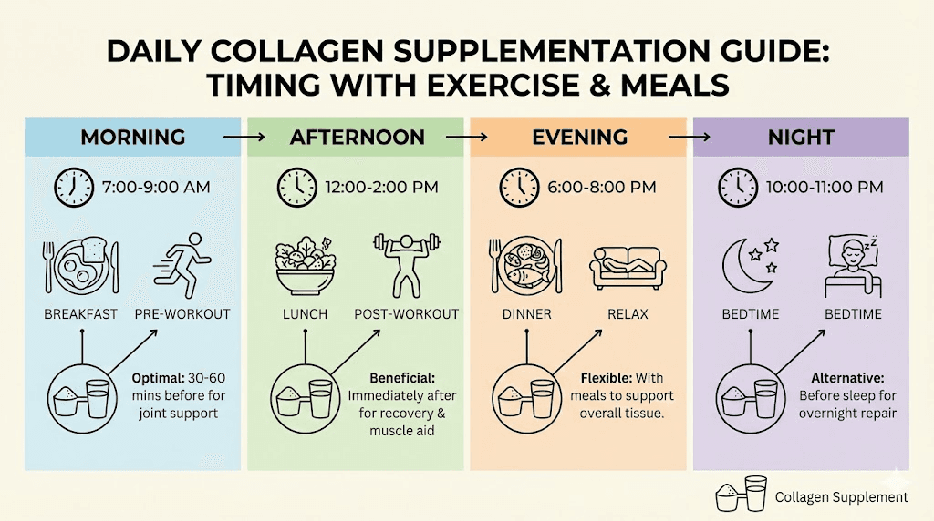 Daily collagen peptide supplementation timing guide for best results