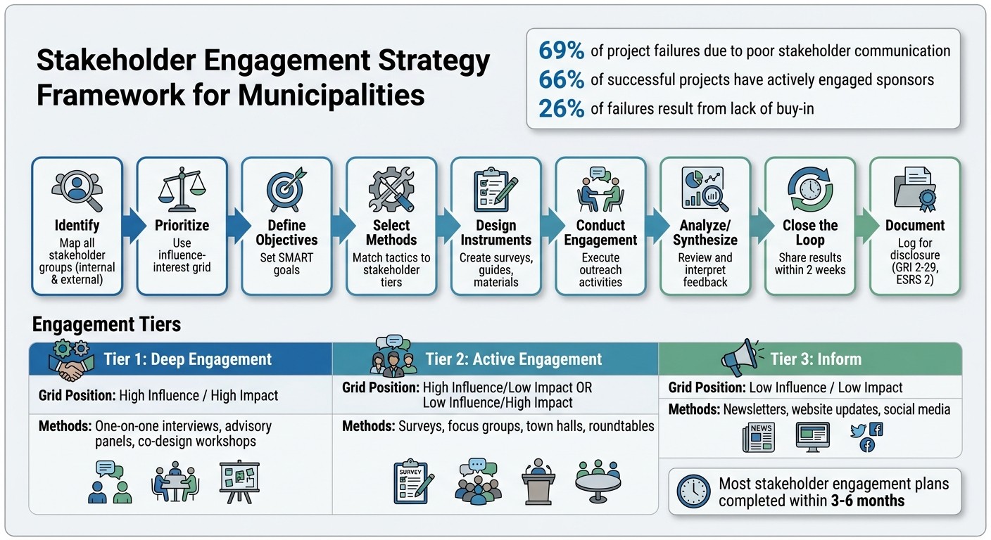 9-Step Stakeholder Engagement Strategy Framework for Municipalities