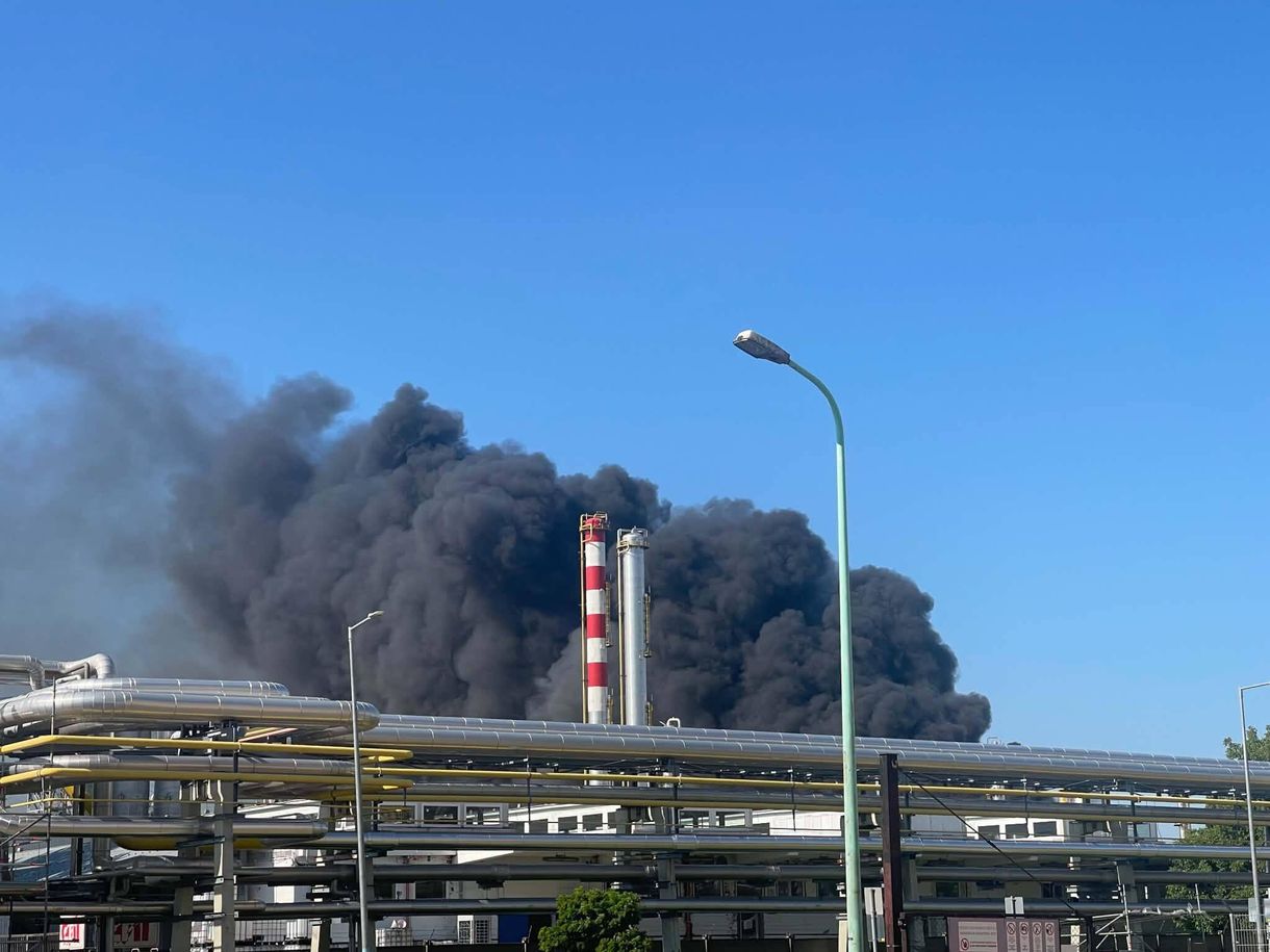 MOL factory on fire