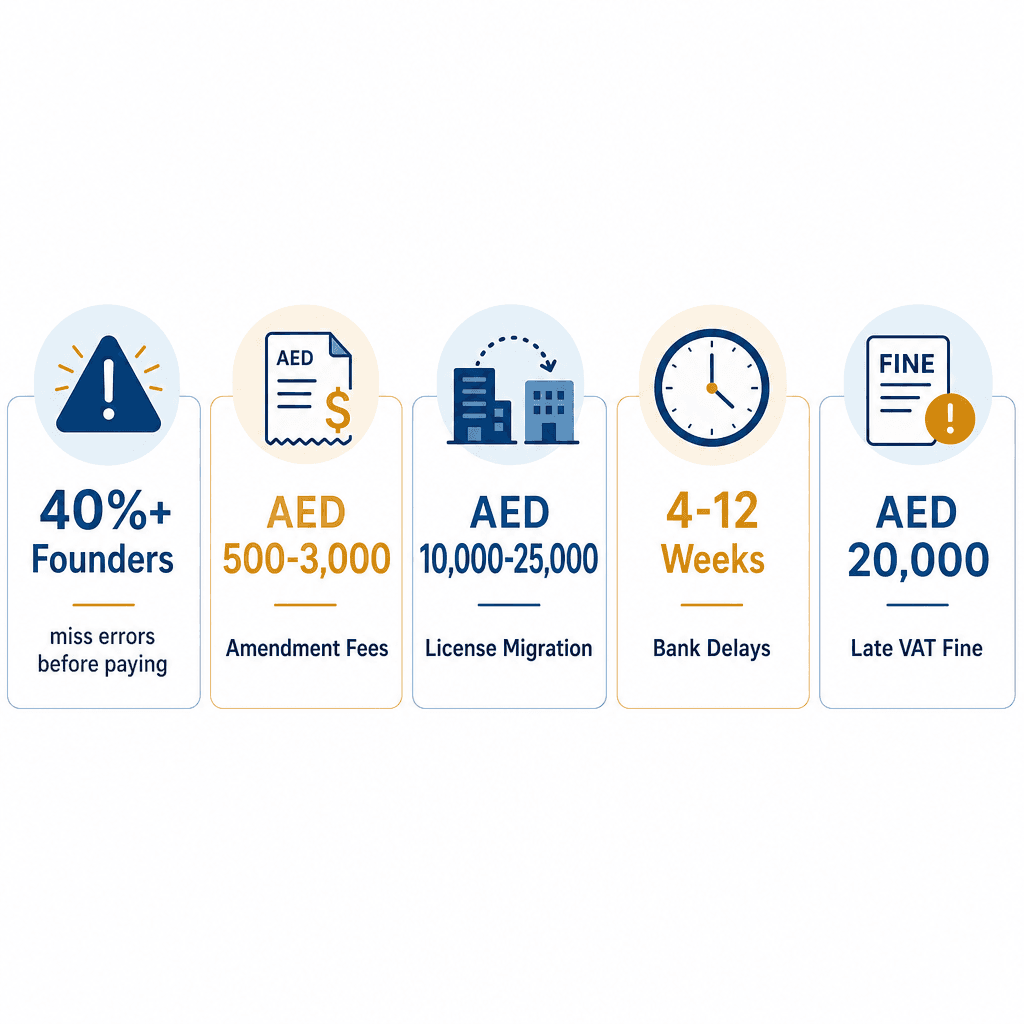 Infographic: Free Zone Business Setup Mistakes to Avoid in Dubai