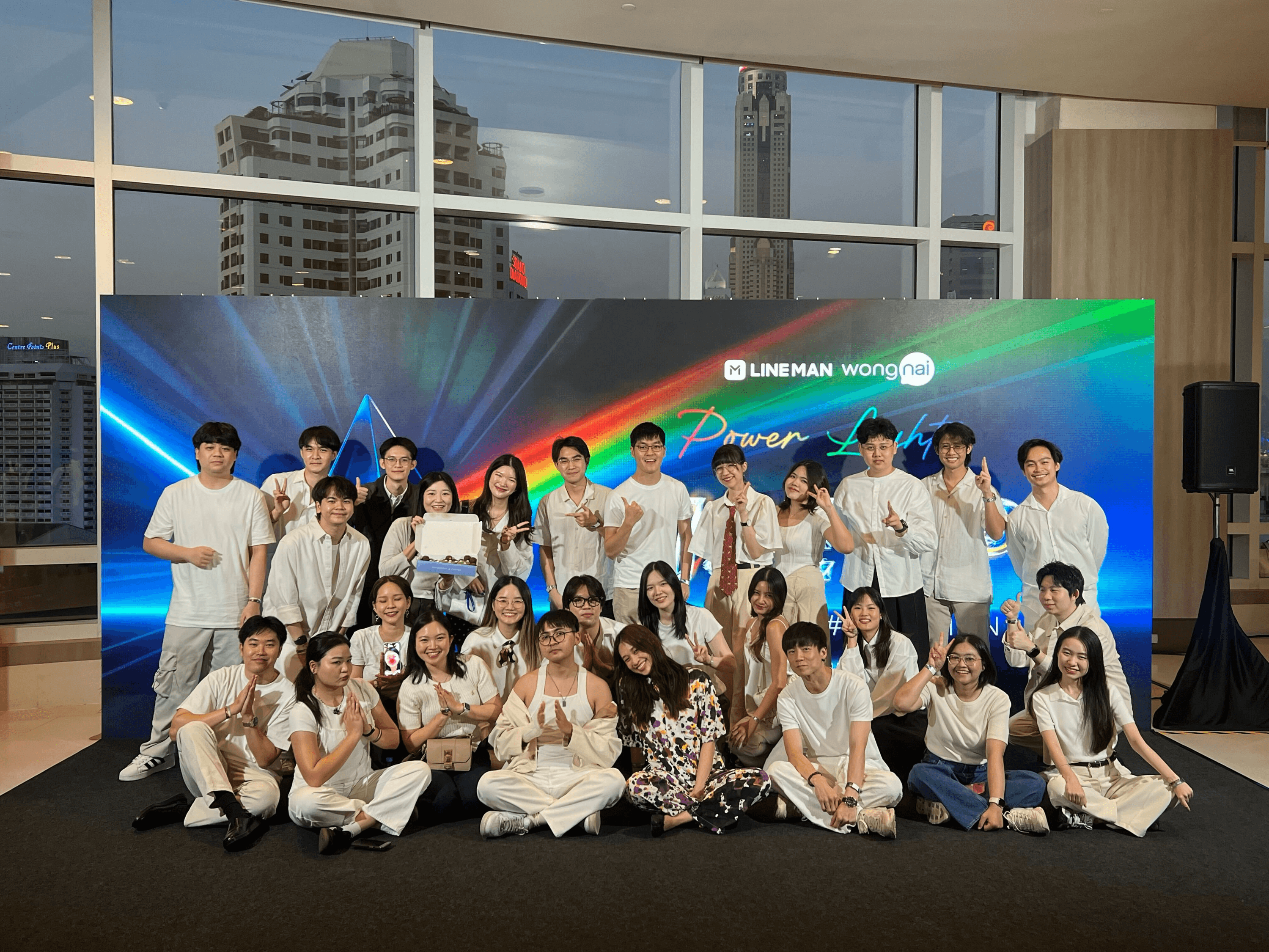 a person standing in front of a building