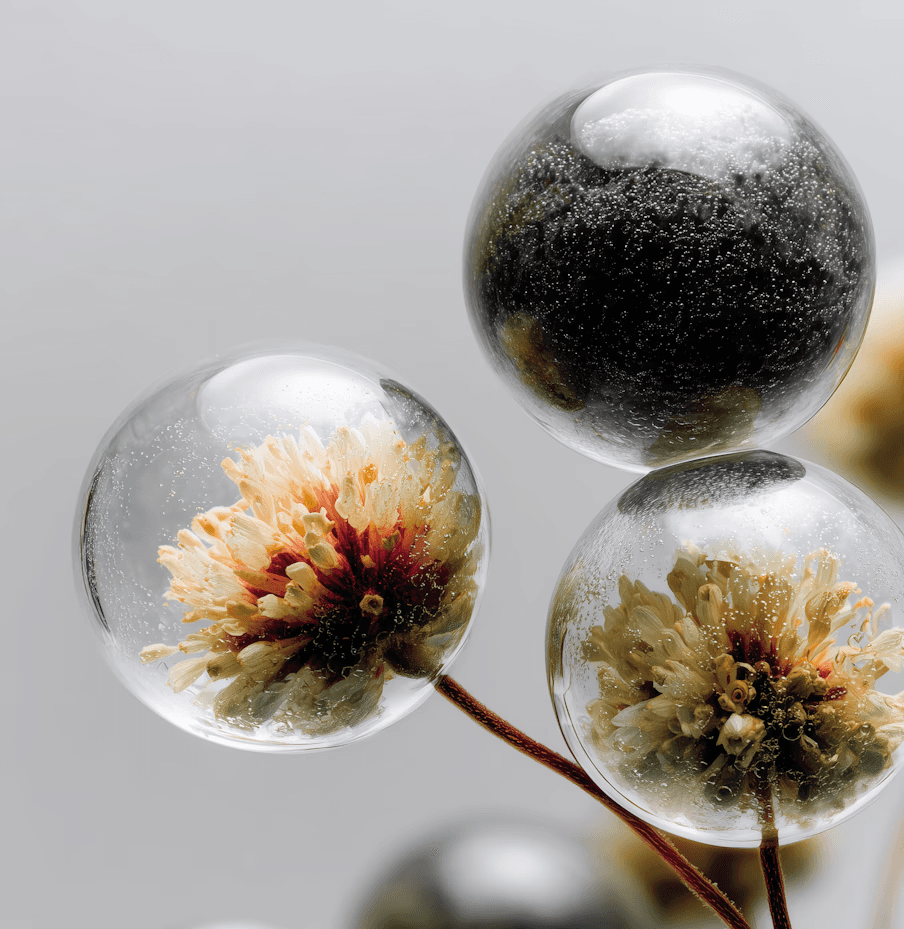 Floral spheres art