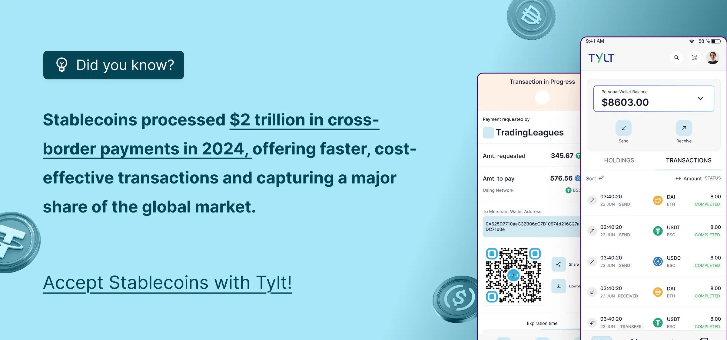 Stablecoins processed $2 trillion in cross-border payments in 2024, offering faster, cost-effective transactions and capturing a major share of the global market.