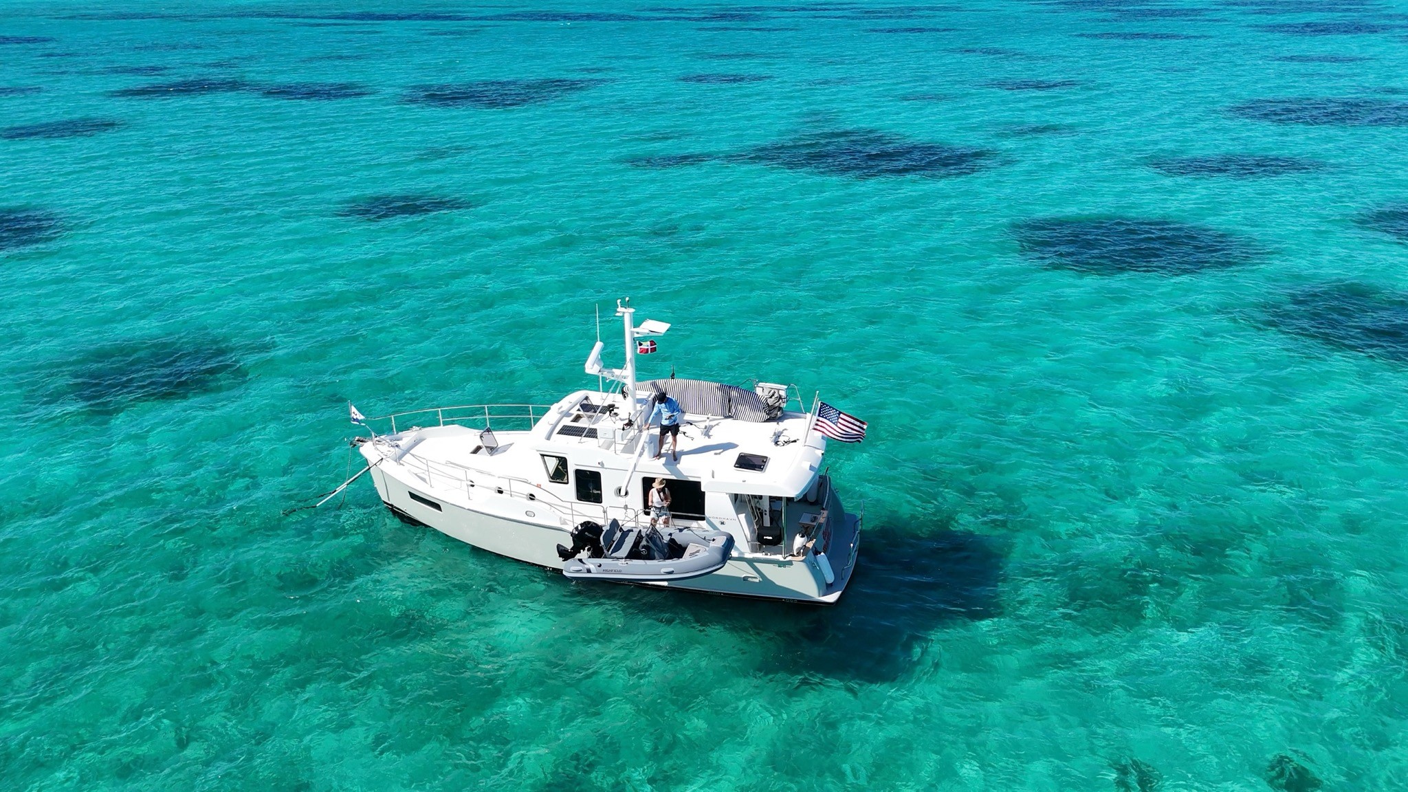 The 71 Percent Channel anchored in the Bahamas