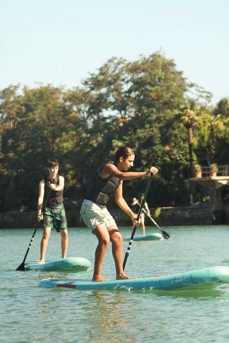 A man surfing