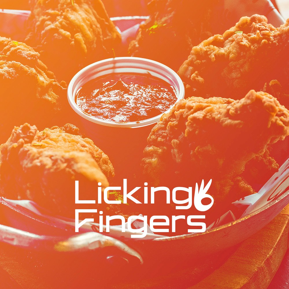 Brand design for Licking Fingers, a fast-casual food company