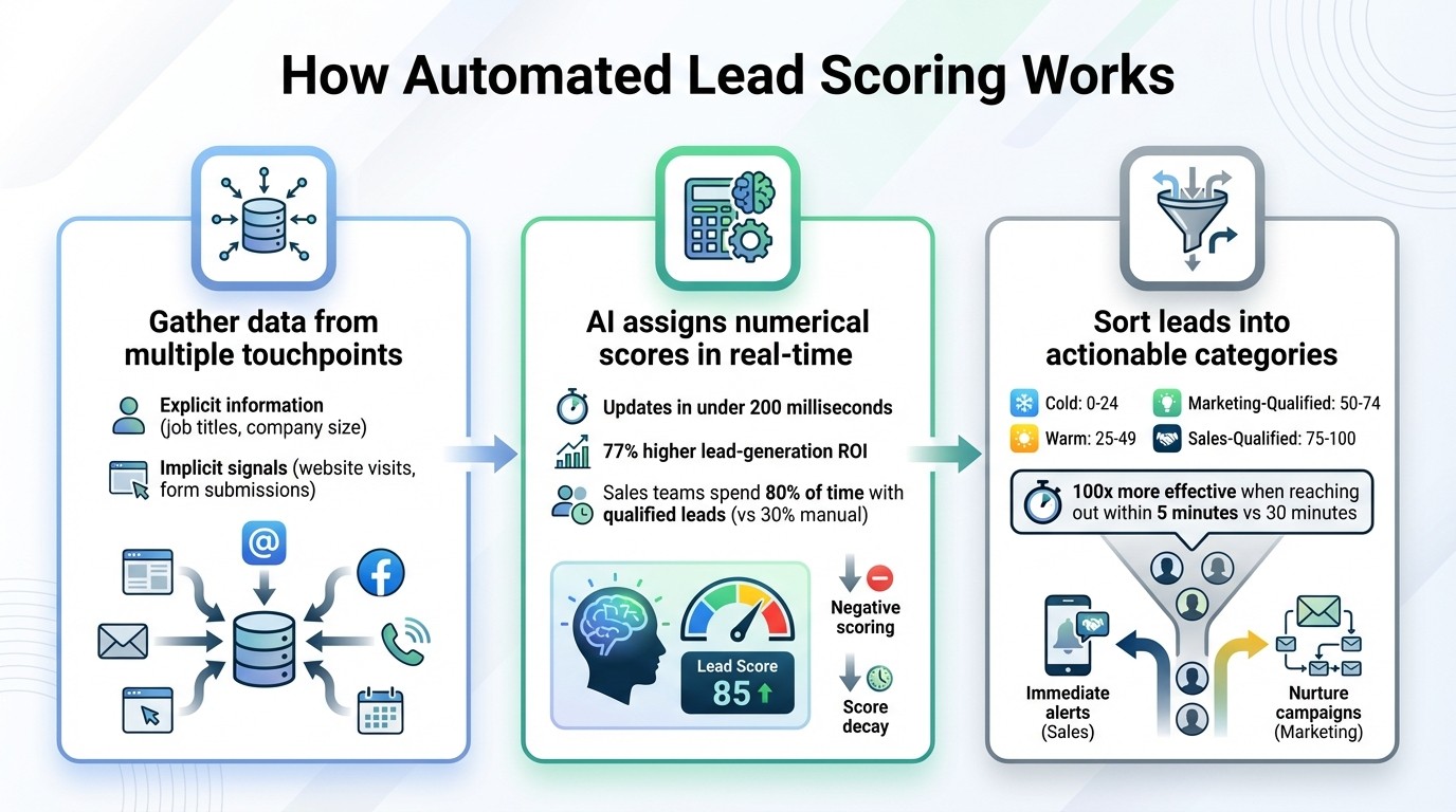 How Automated Lead Scoring Works: 3-Step Process