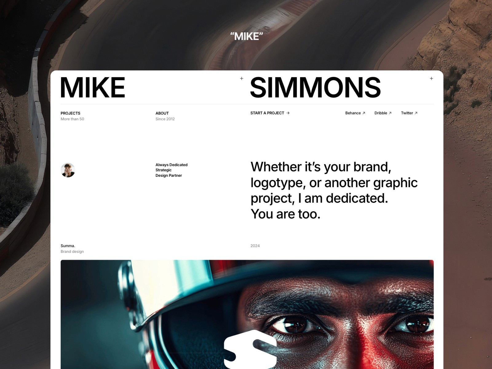 Mike — 极简专业作品集网站设计灵感