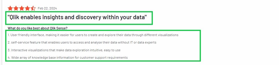 Qlik Sense User Reviews