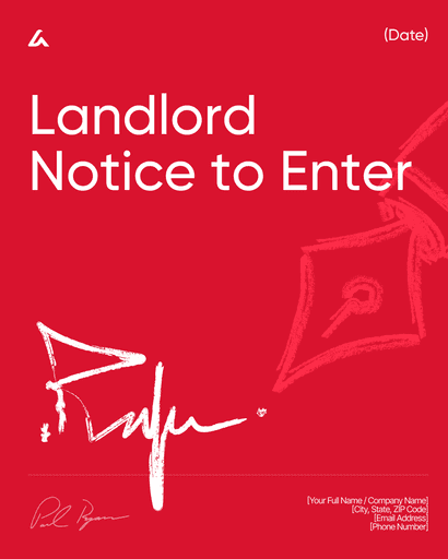 Landlord Notice to Enter