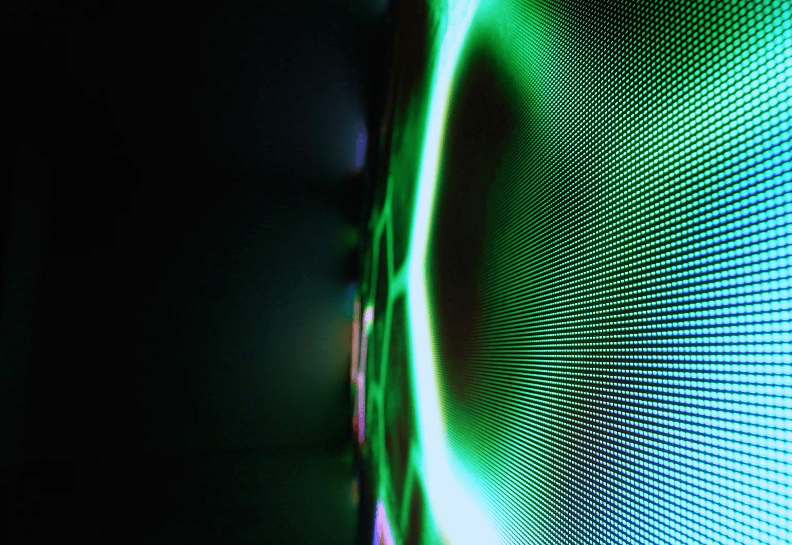 Filming a concert with colorful stage lights