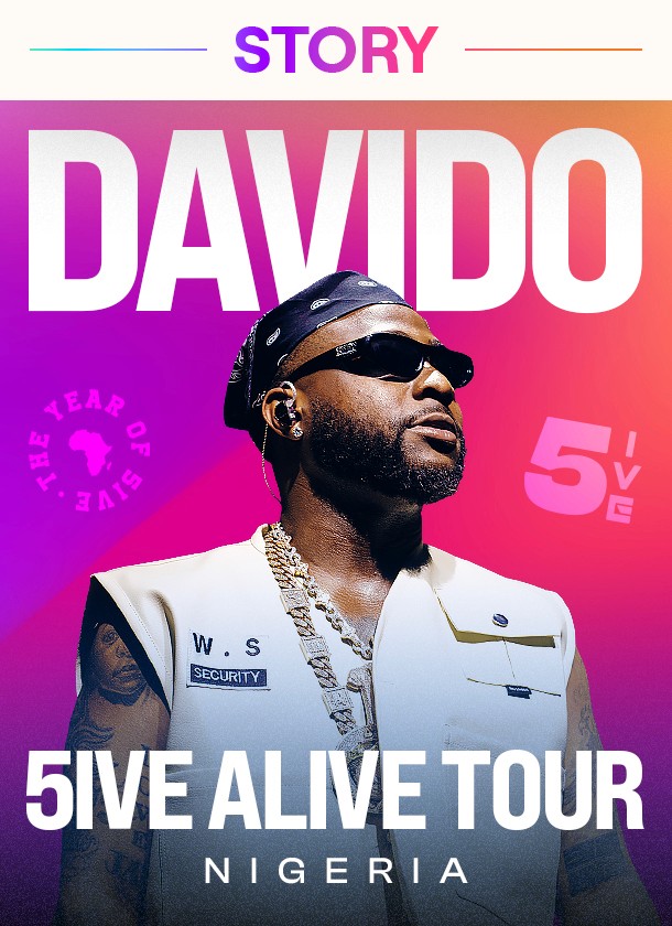 Davido 5IVE ALIVE TOUR — marketing design, MetaCraft.
