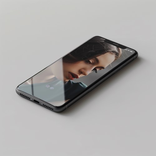 A smartphone with a Reel running on it.