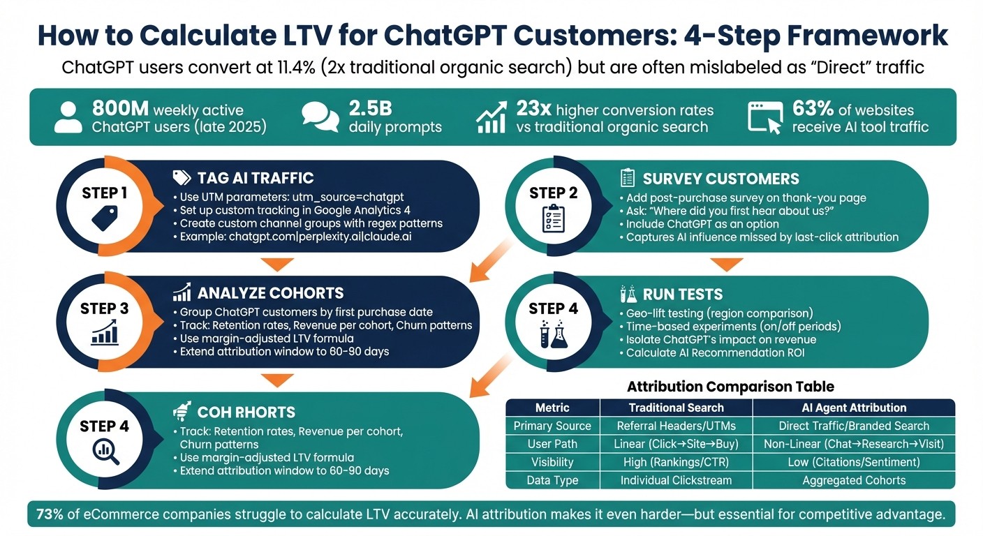 4-Step Framework to Calculate LTV for ChatGPT-Referred Customers