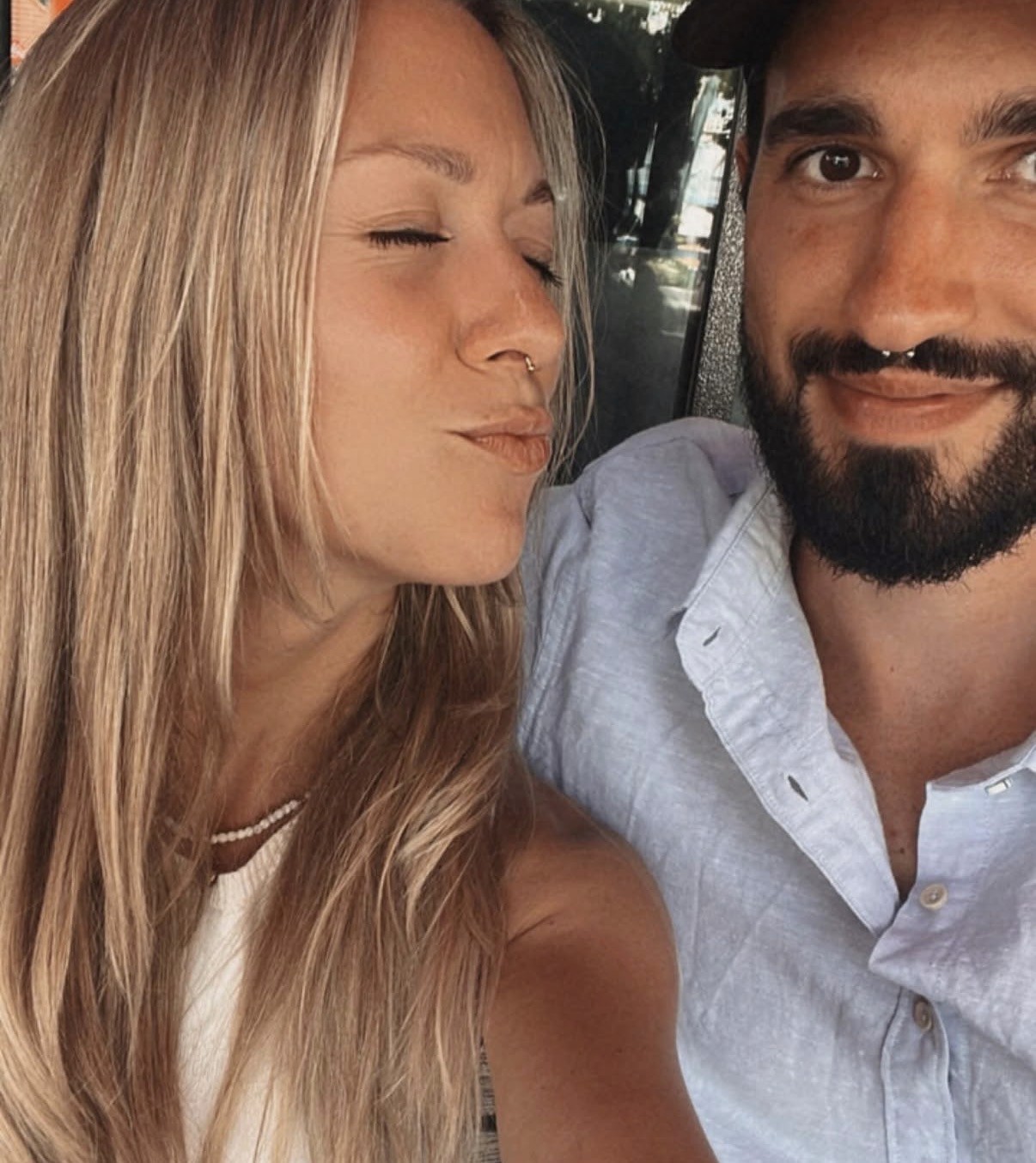 man in blue button up shirt