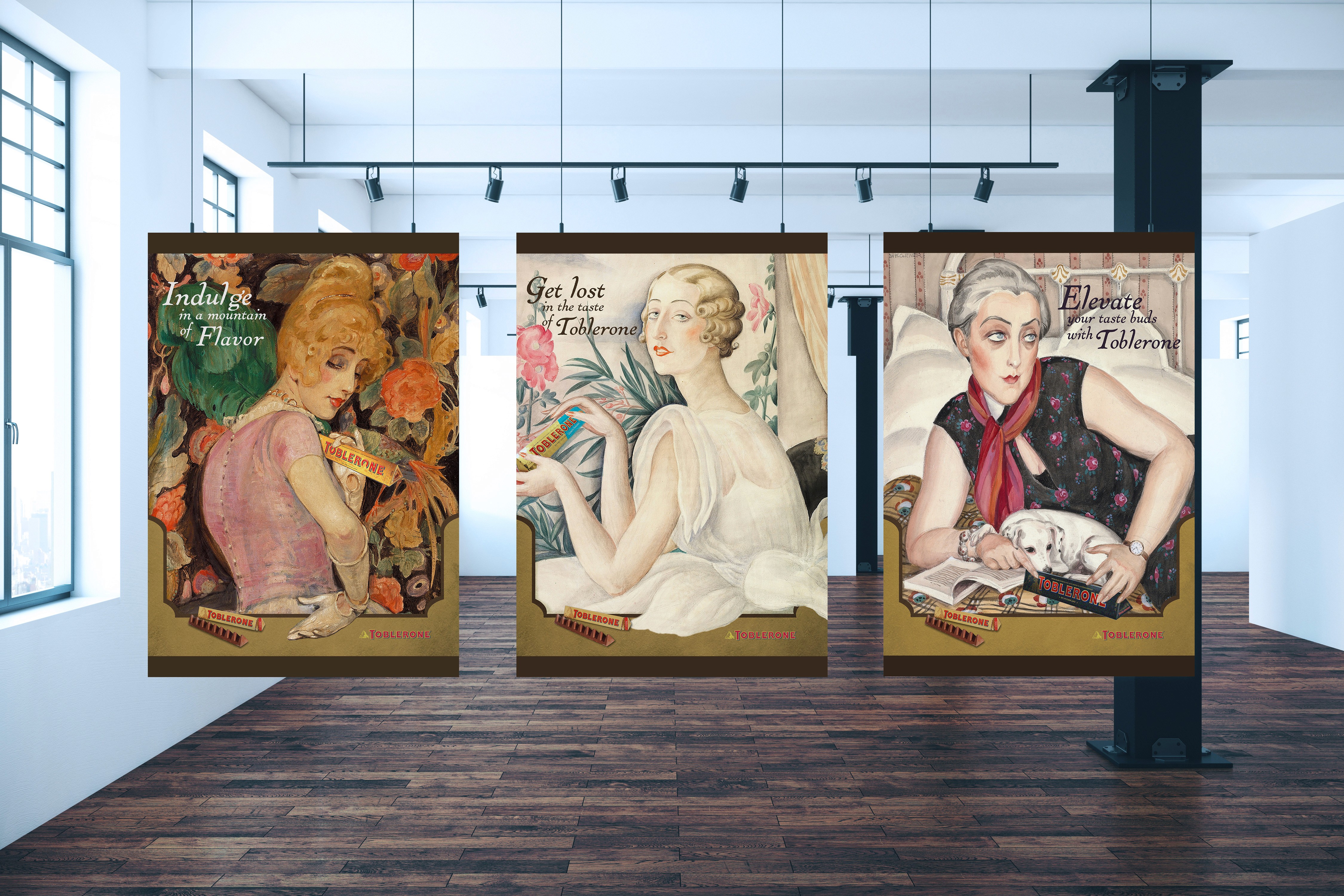 toblerone and gerda wegener advertisement composite