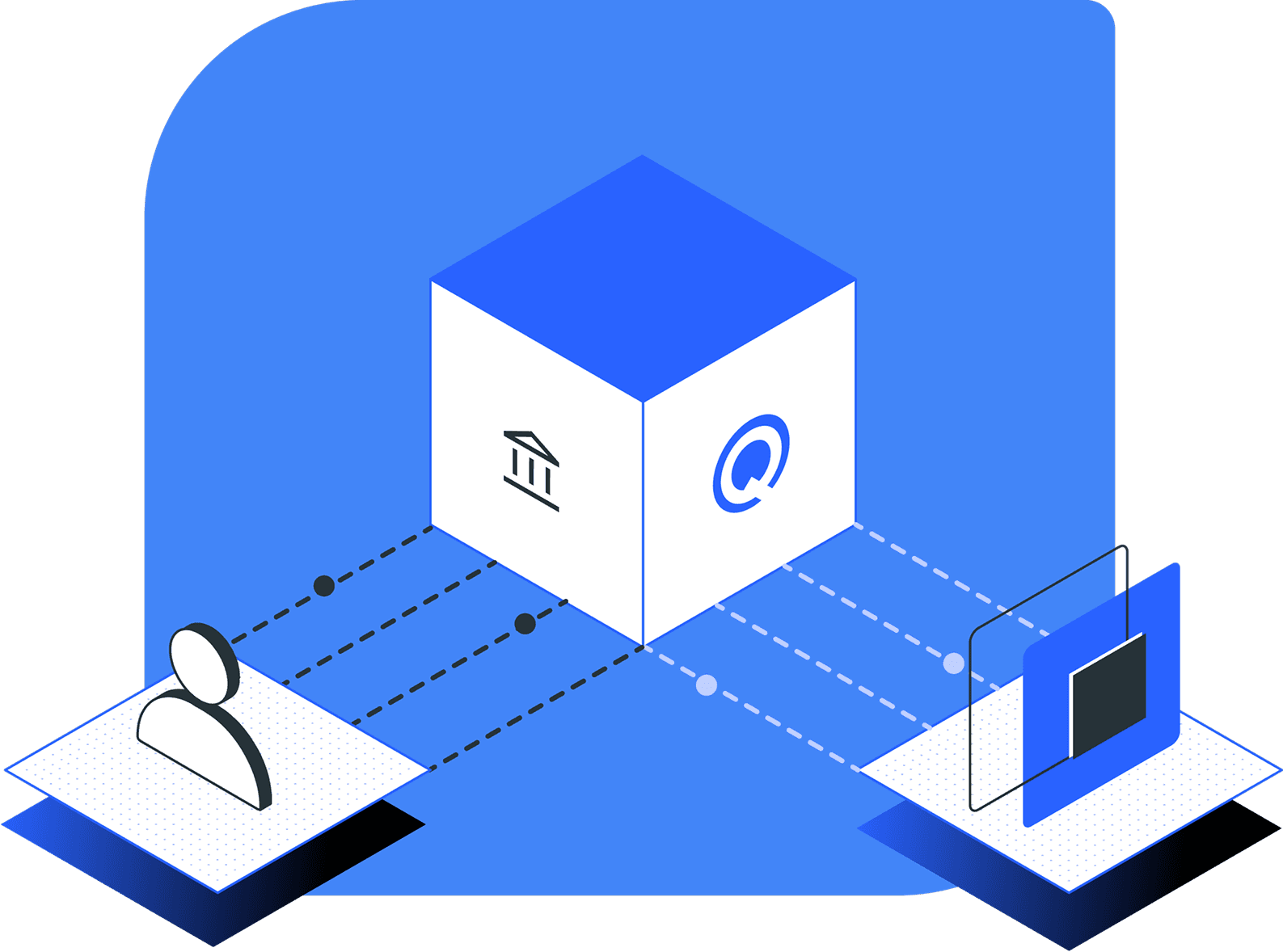 Illustration showing Quicko SDK getting embedded with your App