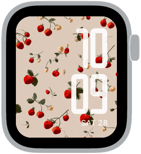berry picnic Apple Watch face preview 4 featuring summer and spring.