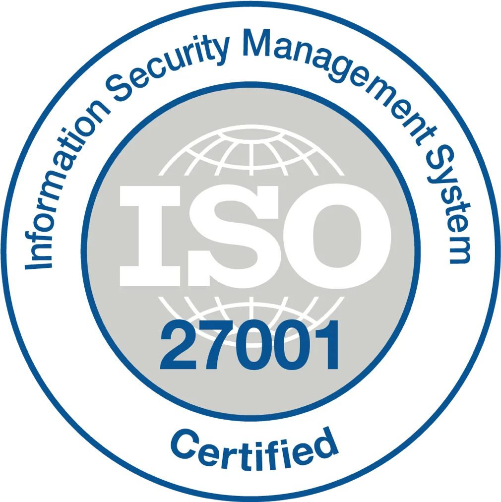 ISO 27001 certification badge