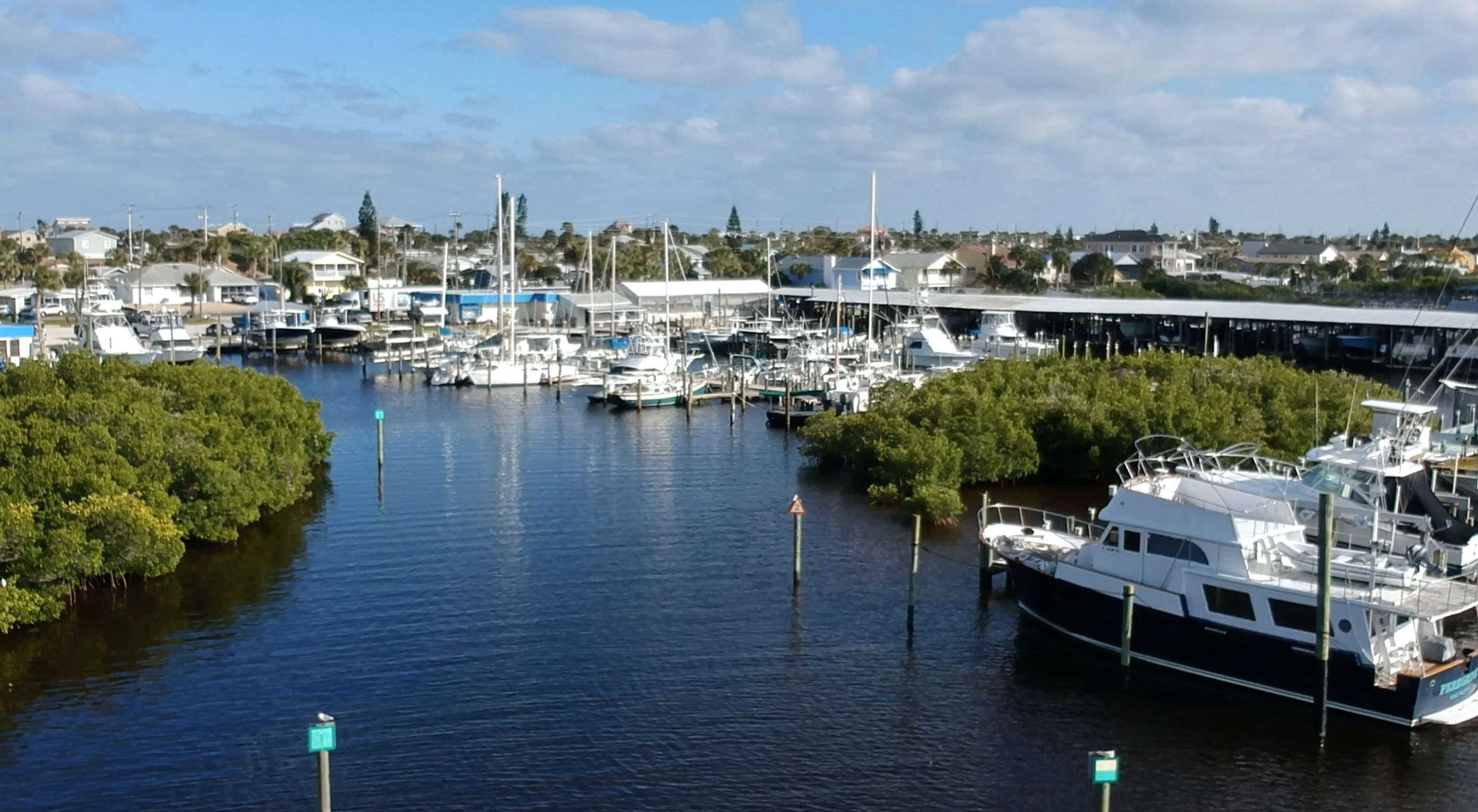 sebasitian inlet marina drone view