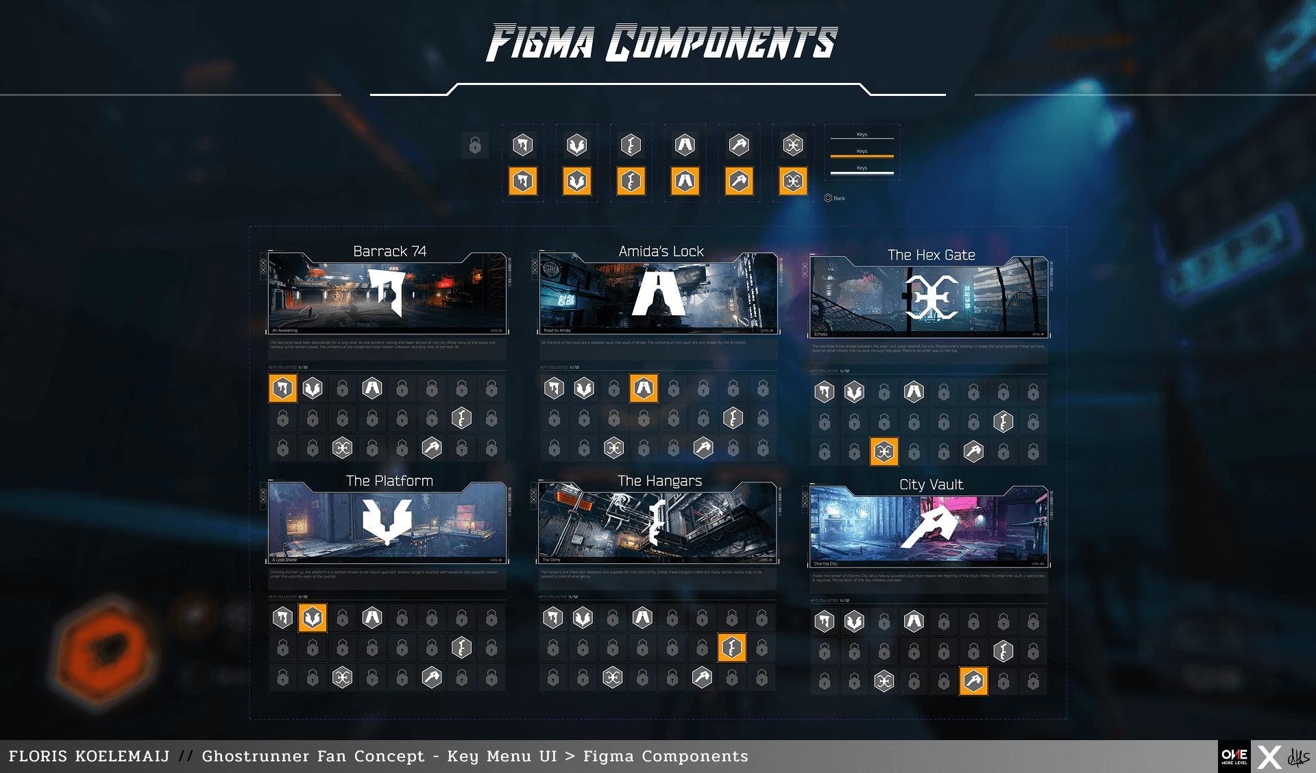 Ghostrunner Fan Concept key menu UI design