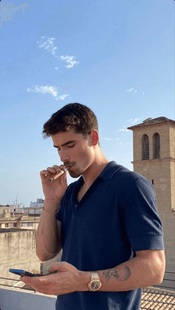 man smoking cigar