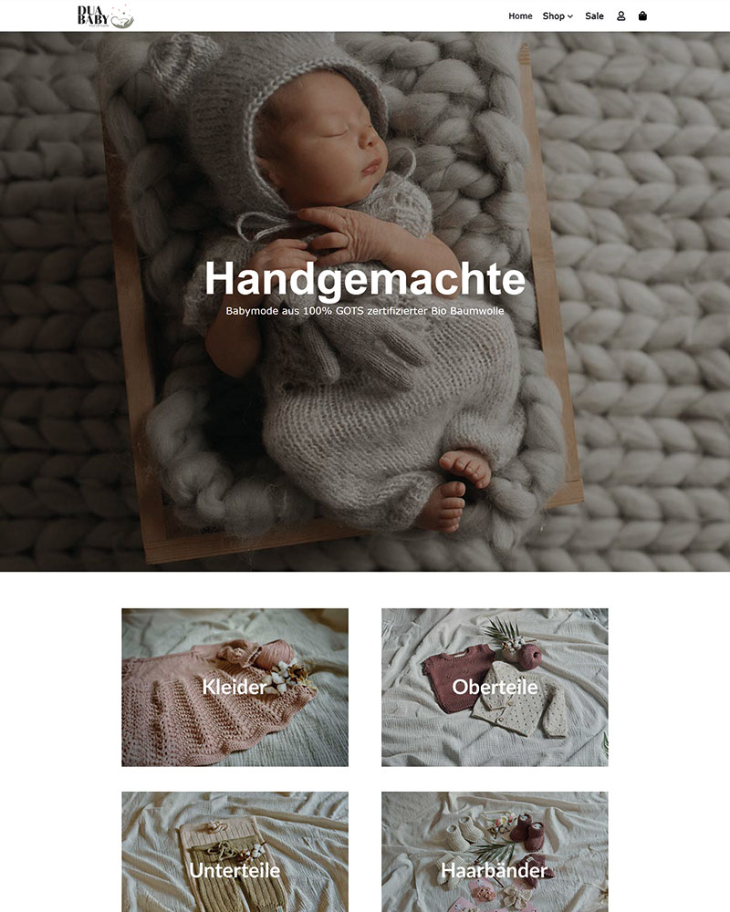 Ein Bild von der Website Dua-Baby
