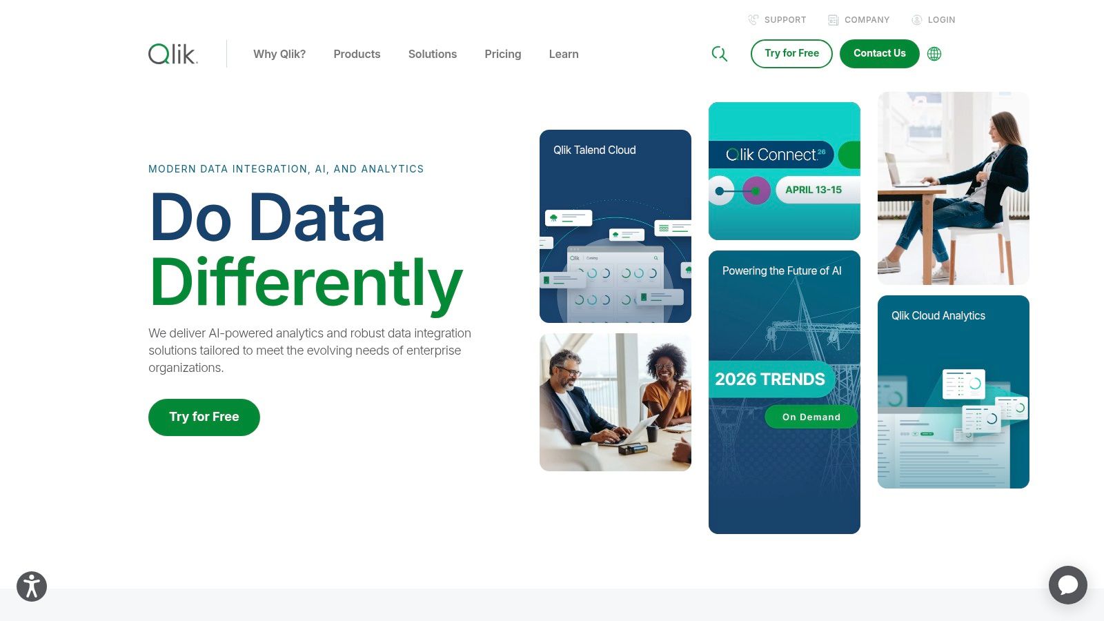 Qlik (Qlik Sense with Insight Advisor and Qlik Staige)