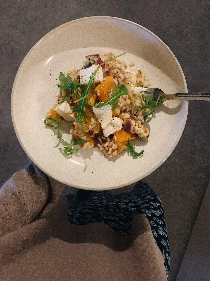 Lottie Murphy in Portugal holding son Sebby