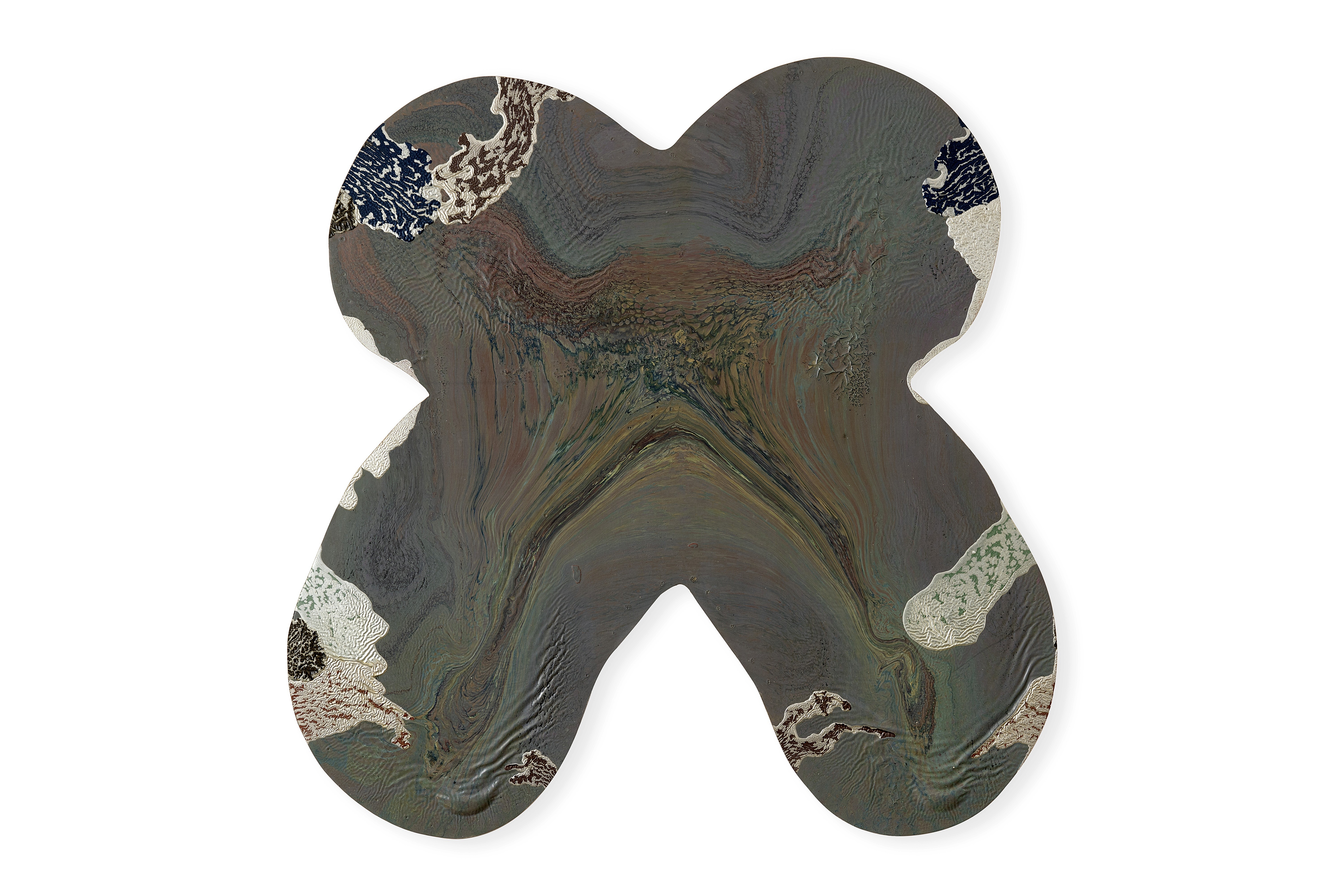 herd of sheep on road painting