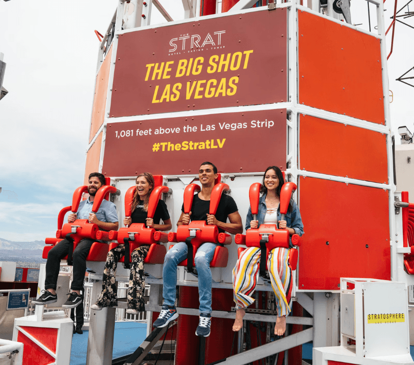 The Big Shot Thrill Ride shoots you skyward at the Las Vegas STRAT