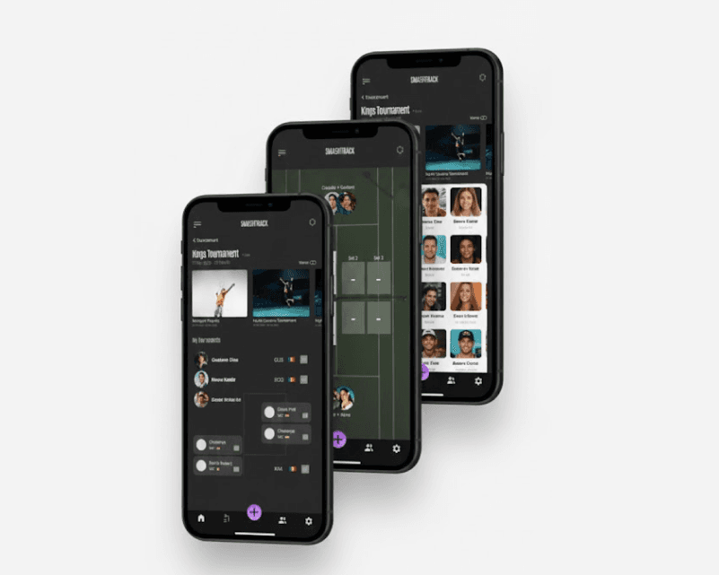 App screens with features